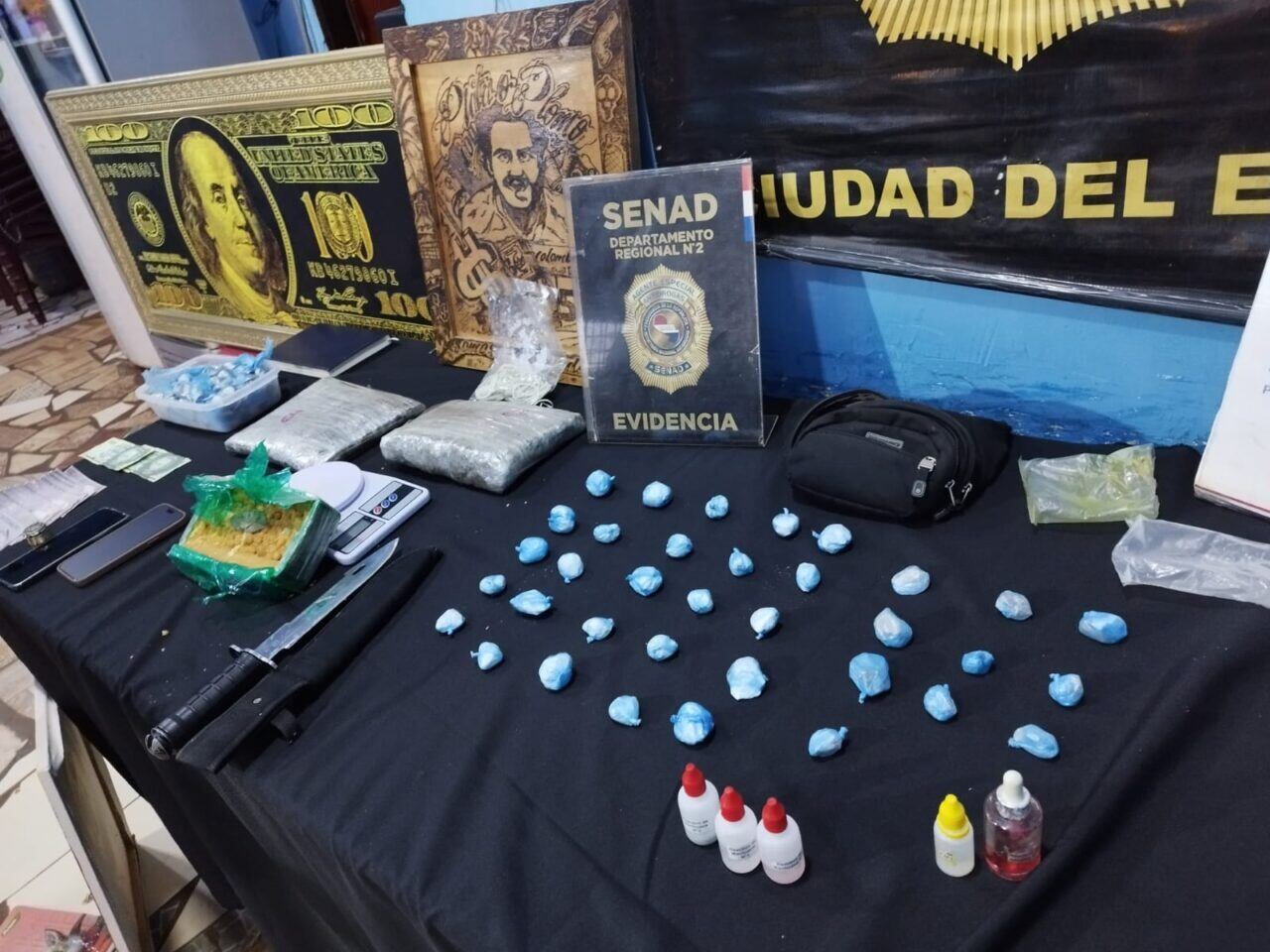 Fueron retiradas de circulación unas 8.421 dosis de drogas. Foto: Senad