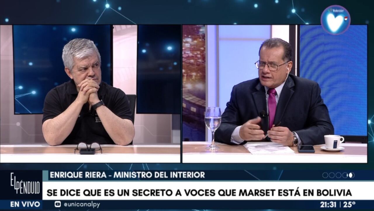 Enrique Riera en exclusiva con El Péndulo, conducido por Carlos Peralta. Foto: Captura de video