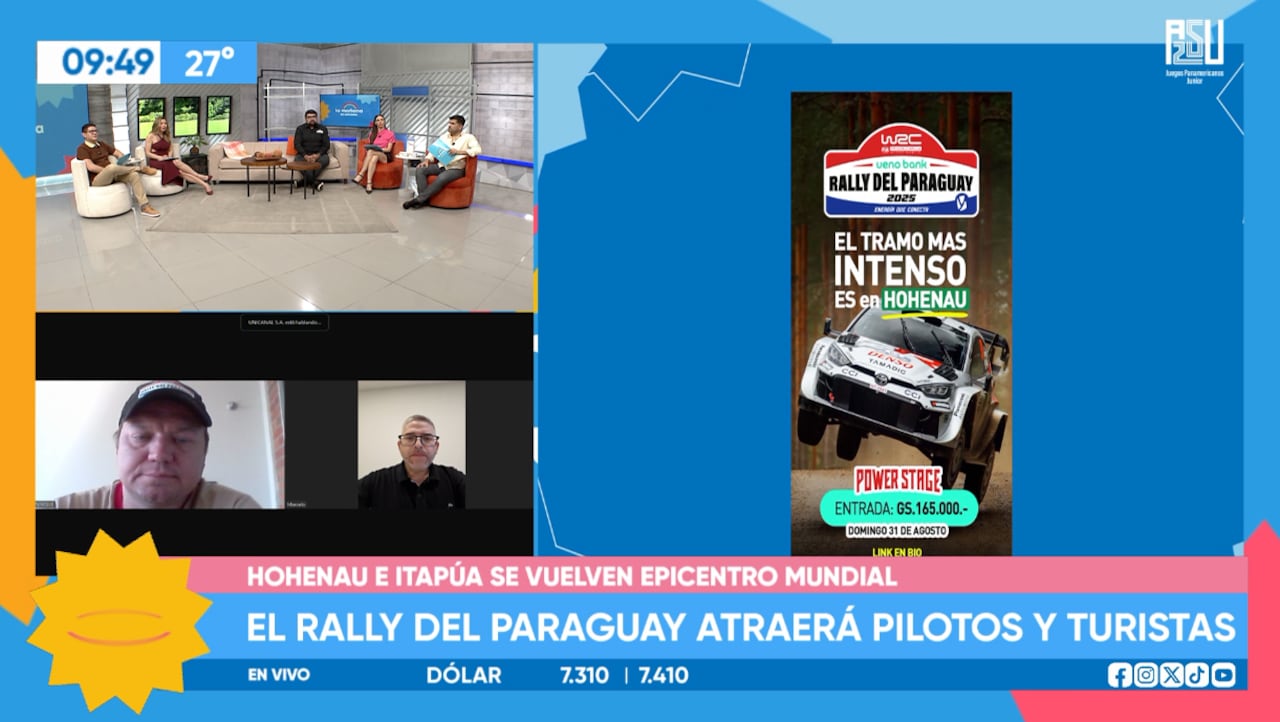 Hohenau se vuelve epicentro del WRC Rally del Paraguay. Foto: captura